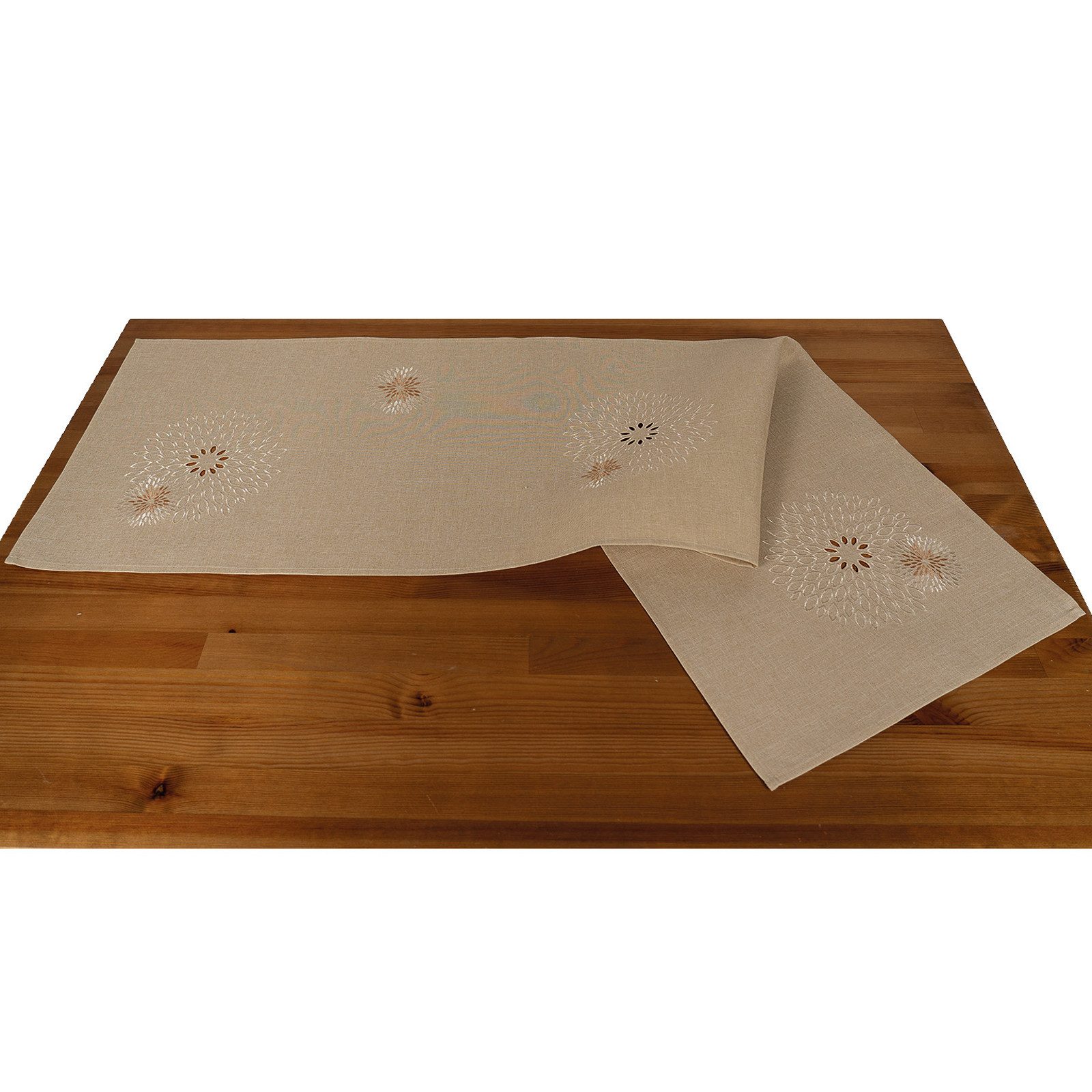 heimtexland Tischdecke Deko Tischwäsche Kissen Serie Pusteblume bestickt (T günstig online kaufen