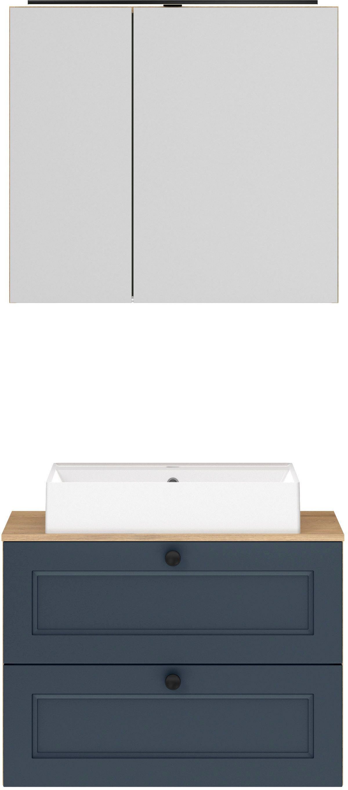 nobilia® Badmöbel-Set Cascada, vormontiert, mit Soft-Close