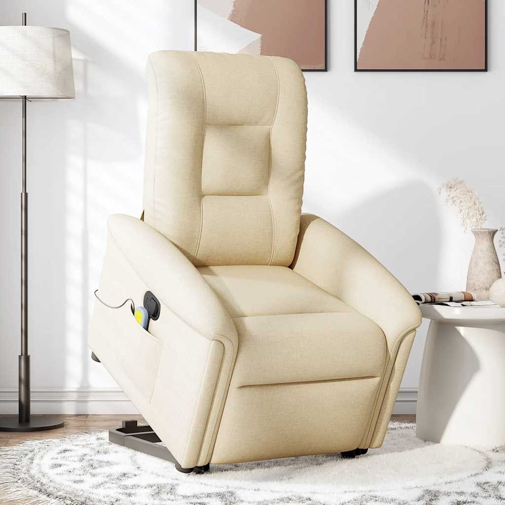 vidaXL Sessel Massagesessel mit Aufstehhilfe Creme günstig online kaufen