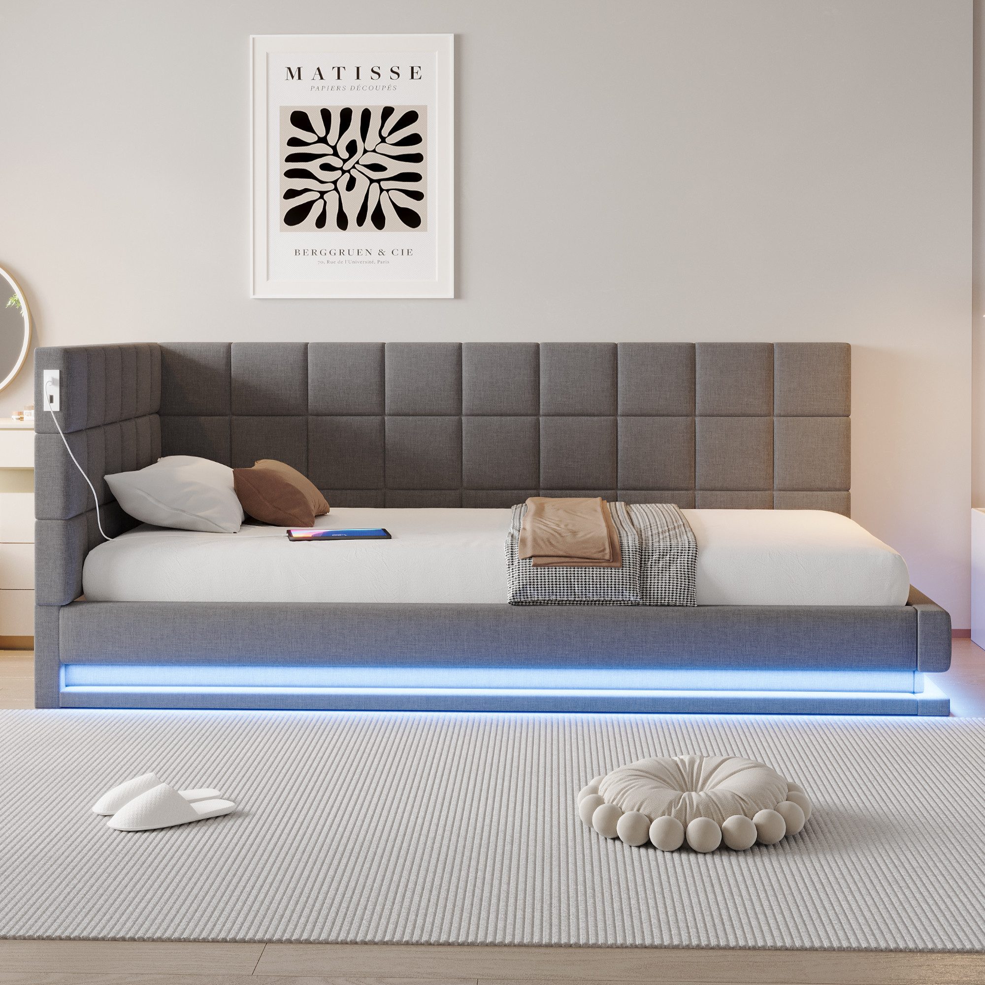 Flieks Polsterbett, Samt Daybett Tagesbett Schlafsofa günstig online kaufen