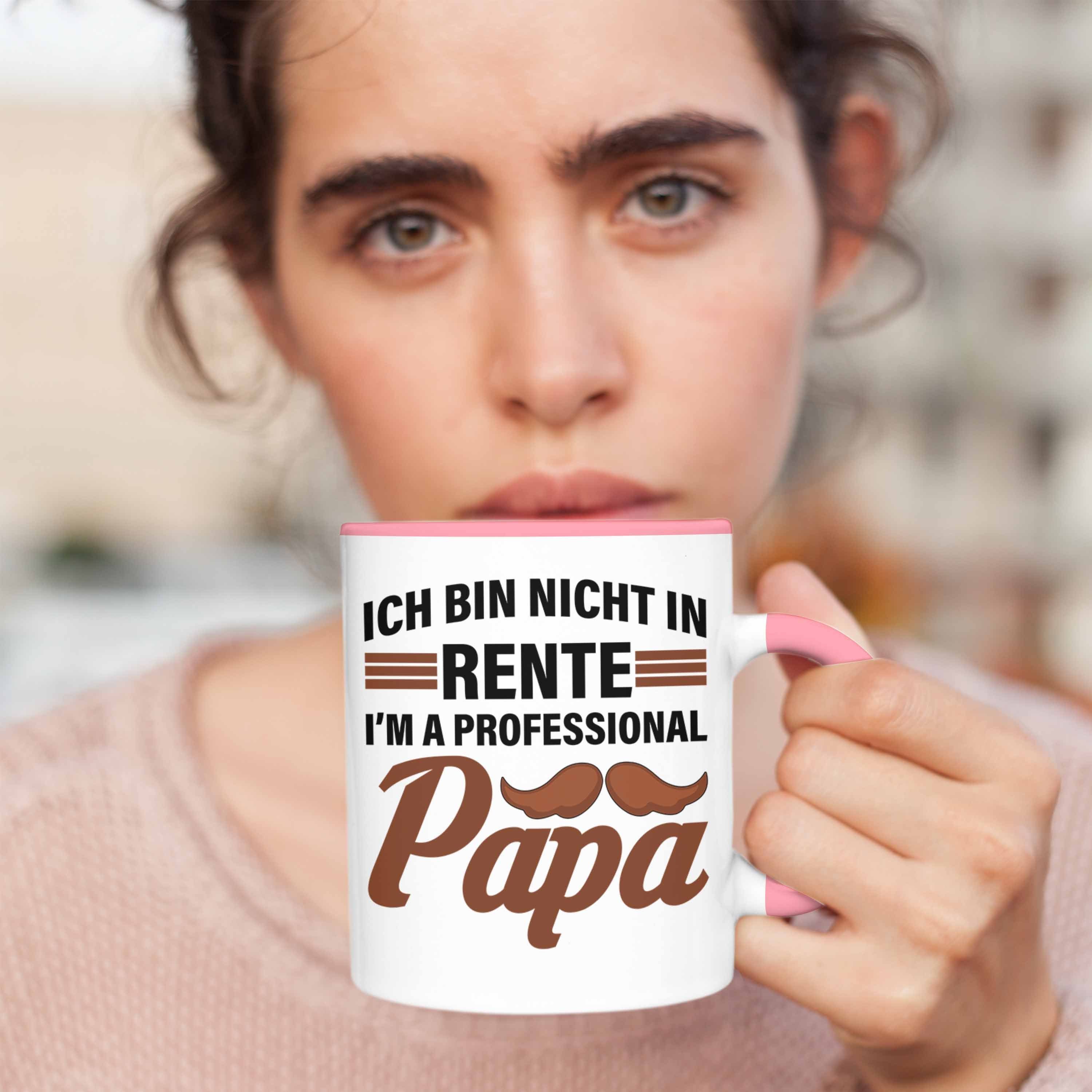 Trendation Tasse Trendation mit Tasse Ruhestand Renteneintritt Renter Rente Lustig Spruch Rosa Papa Sprüche - Mann Geschenk Abschiedsgeschenk