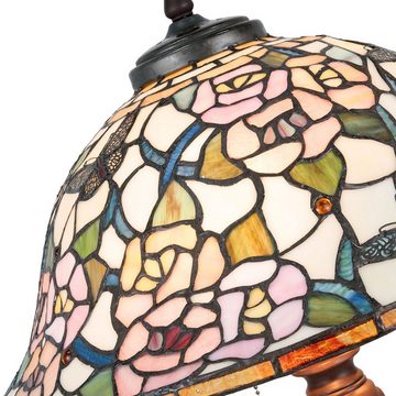 Clayre & Eef Schreibtischlampe Clayre & Eef Tischlampe Tiffany Multi Glas Polyresin