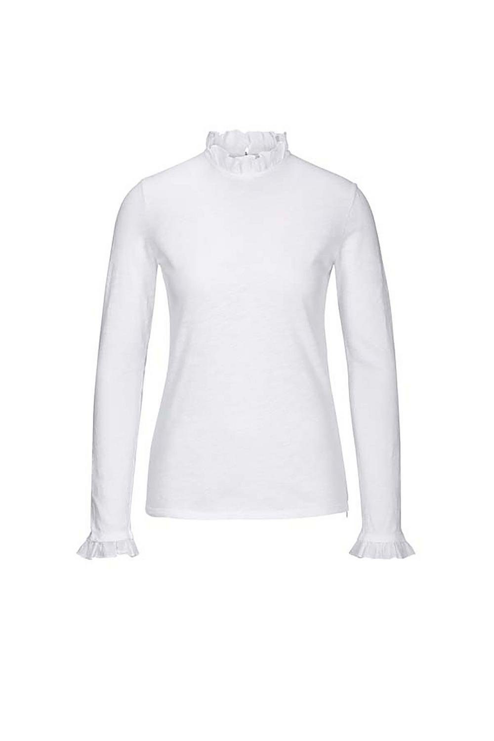 RICHROYAL Langarmshirt Organic Slub Frill Longsleeve günstig online kaufen
