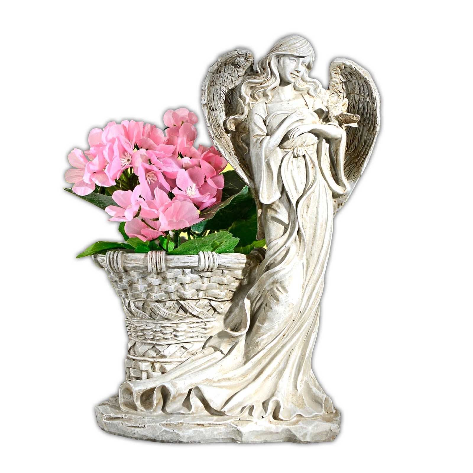 MOAZIFI Grabengel Mit Rostoptik - Wetterfeste Grabdeko Für Friedhof & Garten