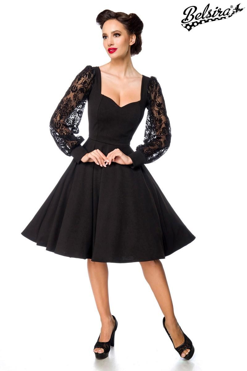 Trachtenkleid Belsira - elegantes Kleid mit Spitzenärmel - (2XL,3XL,4XL,L,M,S)