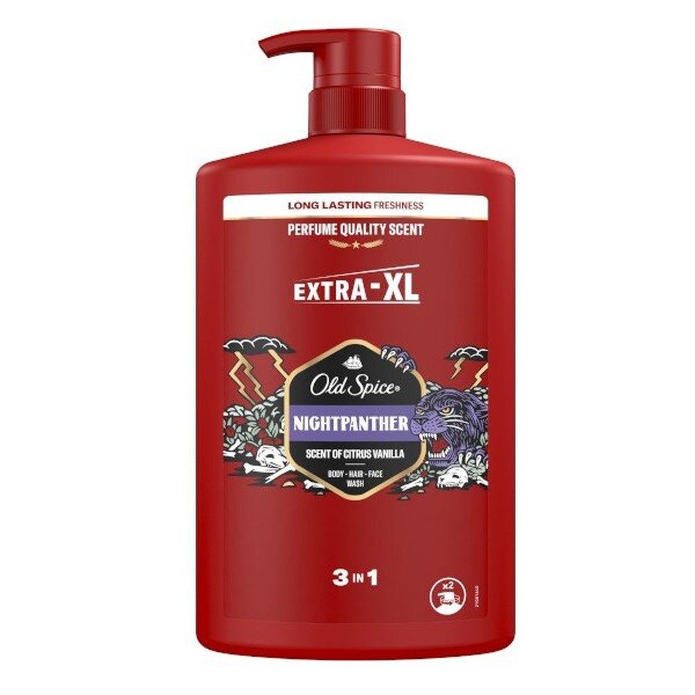 Old Spice Duschgel Duschgel für Männer NightPanther (Körper-Haar-Gesichtsreinigung)