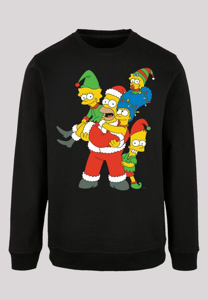 F4NT4STIC Kapuzenpullover Herren The Simpsons Christmas Family -GRY with  Basic Crewneck (1-tlg)