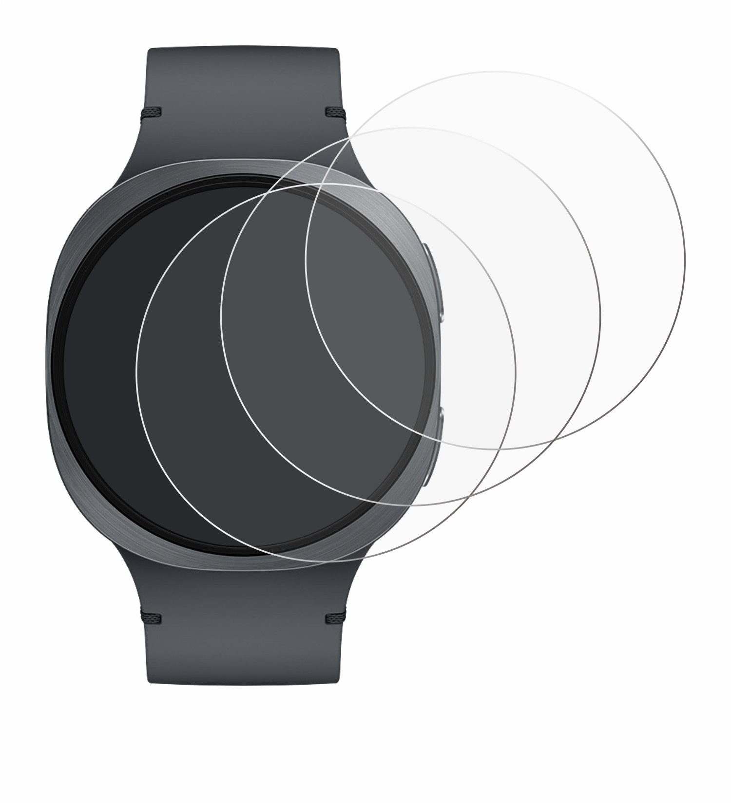 Savvies Displayschutzfolie Schutzfolie für Samsung Galaxy Watch 8 (44 mm), 6 Stück, Displayschutz Schutz Folie Klar Transparent