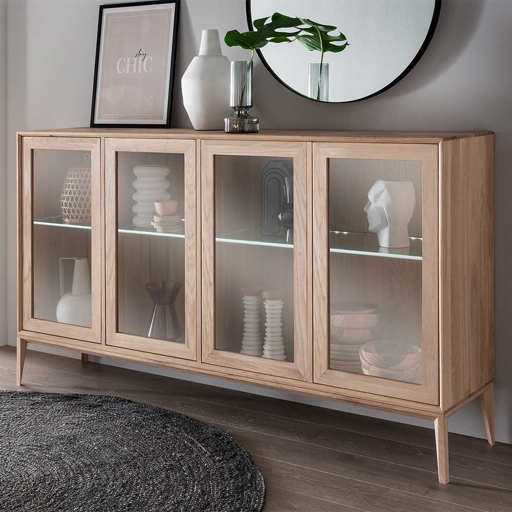 Pharao24 Vitrine Kalinca aus Massivholz