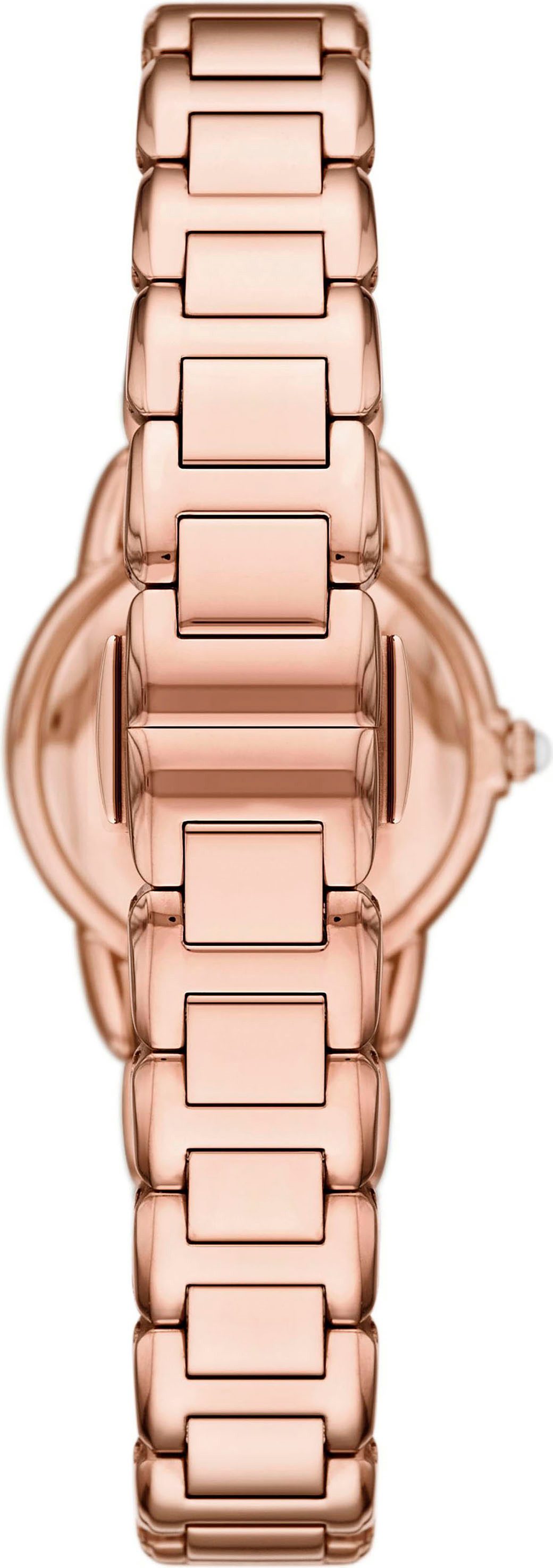 Emporio Armani Quarzuhr AR11671, Armbanduhr, Damenuhr, Edelstahlarmband, analog, Glassteine