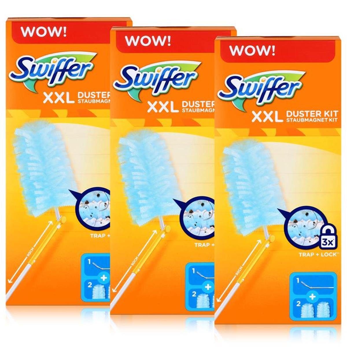 Swiffer 3x Swiffer XXL Duster Staubmagnet Starterkit Reinigungstücher