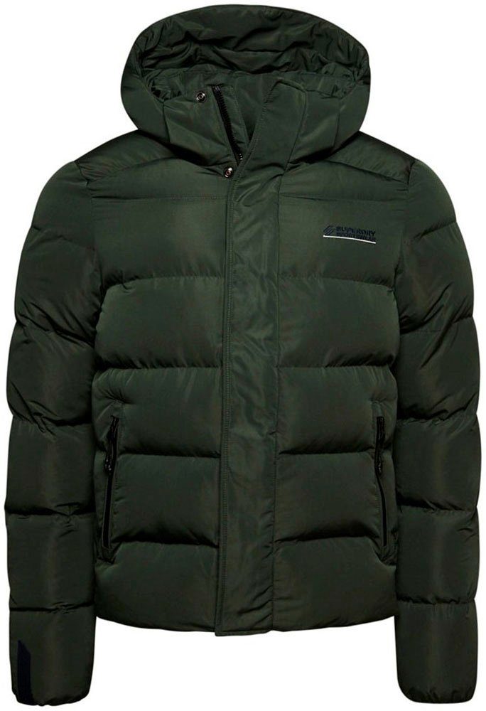 Superdry Steppjacke HOODED MICROFIBRE Dark SPORT Academy Green PUFFER