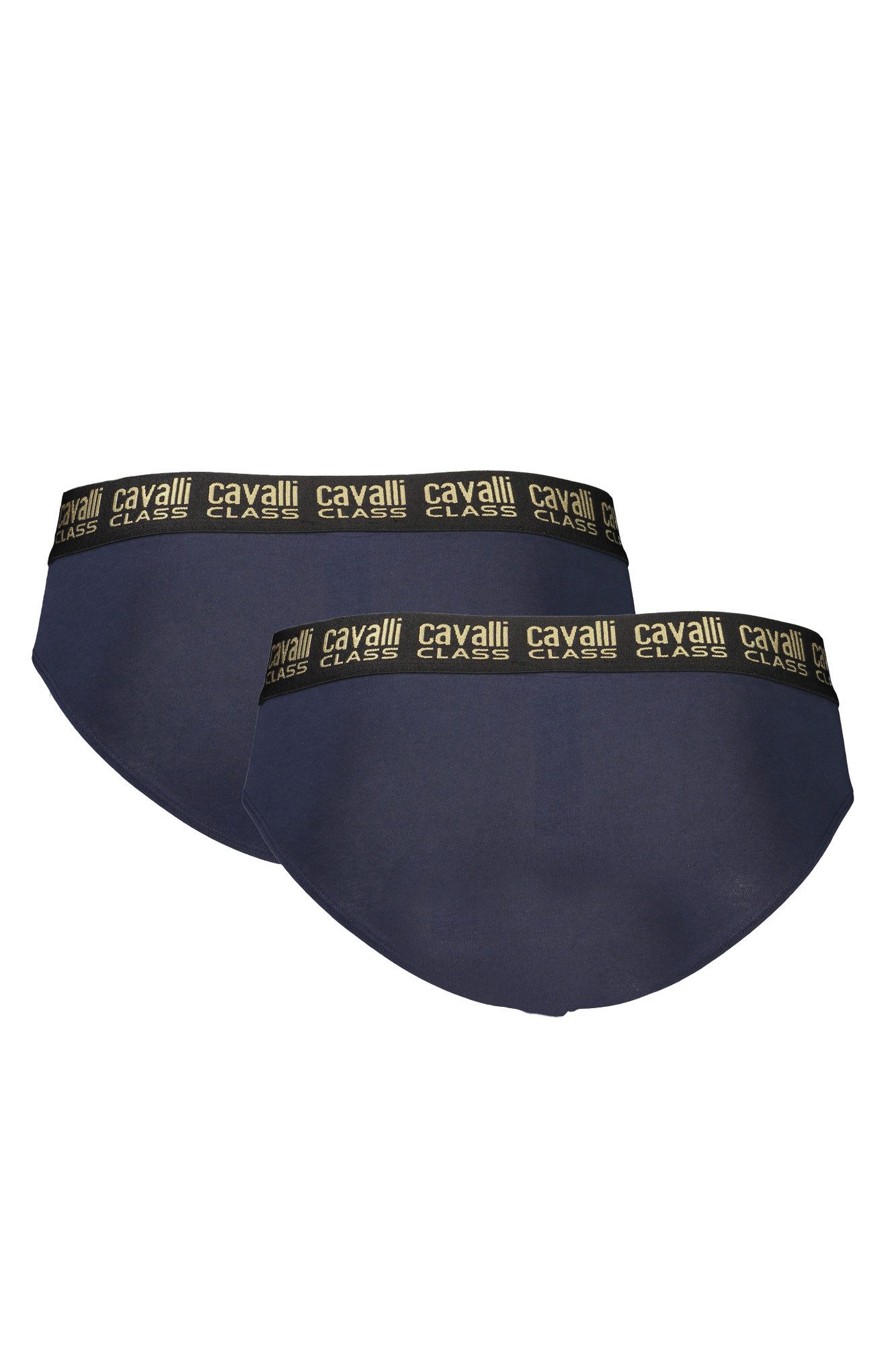 Cavalli Class Boxershorts Herren Blau Bi-Pack Slip mit Elastischem Bund und Druckmotiv