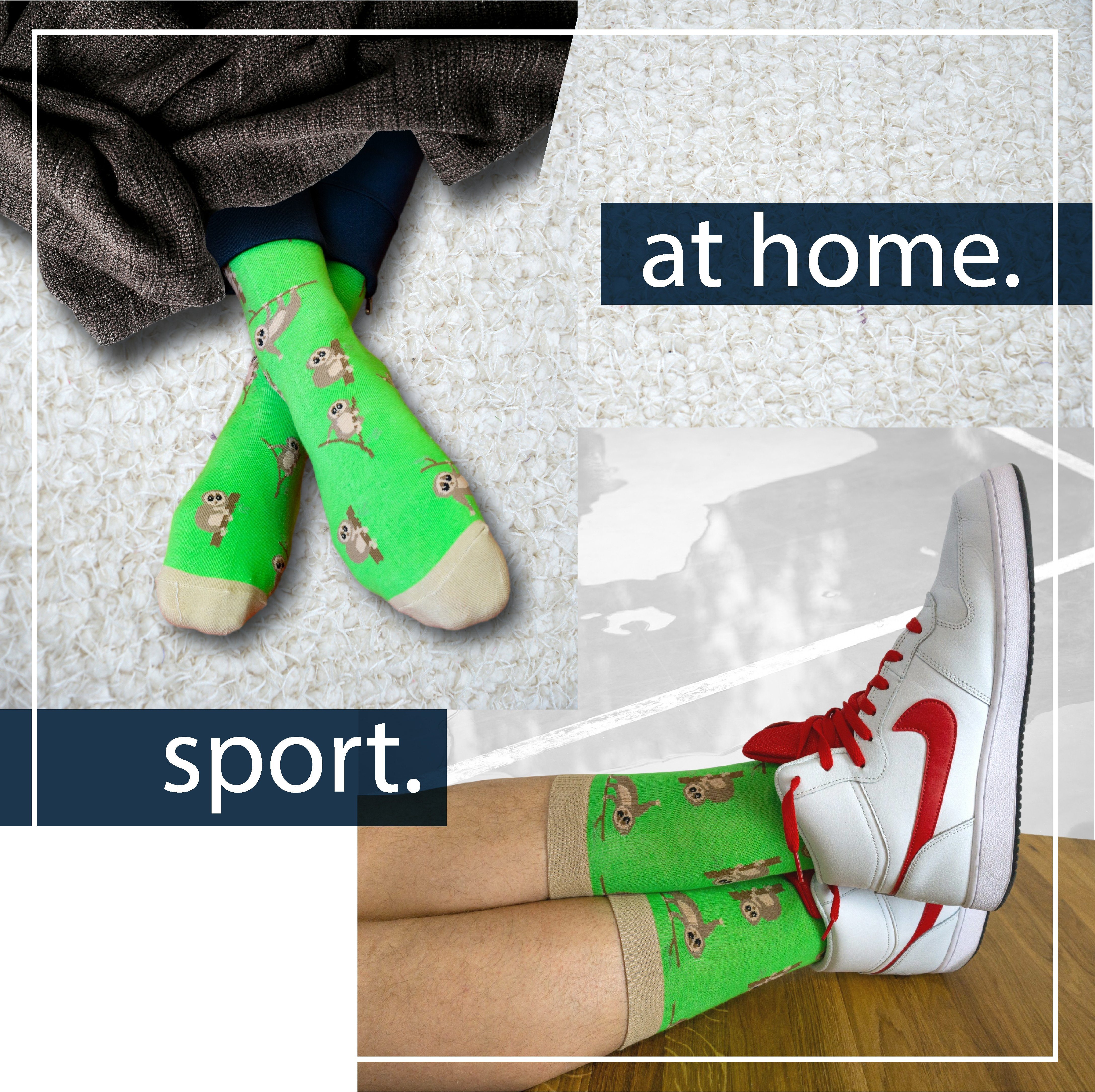 TwoSocks Freizeitsocken Faultier Socken lustige Socken Herren & Damen, Einheitsgröße (1-Paar) – Bild 2 von 4