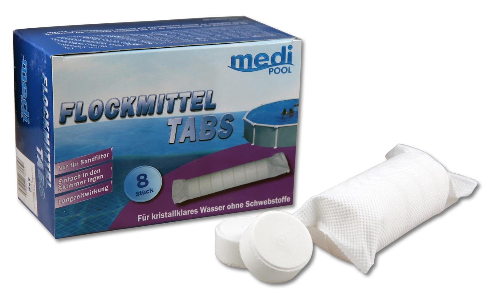 mediPOOL Poolpflege mediPOOL Flockmittel Tabs 1 kg, (Spar-Set)