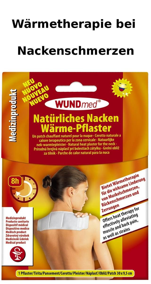 Wundmed Wärmepad Wärmepflaster Nacken Schulter, 300x95mm, 1 Stück, Grau, Stück 1-tlg., Wärmekissen, Wärmepflaster Nacken-Wärmepflaster wärmekissen heizkissen