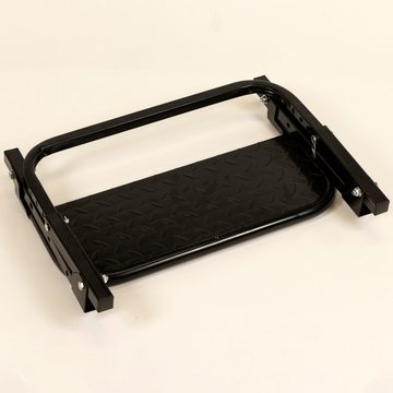 AG Automotive Auffahrrampe Radtritt Trittstufe für 14 bis 20 Zoll Felgen klappbar schwarz (Maße: 550mm x 190mm x 25mm, 1-St., Einfach zu transportieren dank der klappbaren Ausführung), Perfekte Hilfe für z.B. die Dachboxbeladung, Montage von Dachträgern