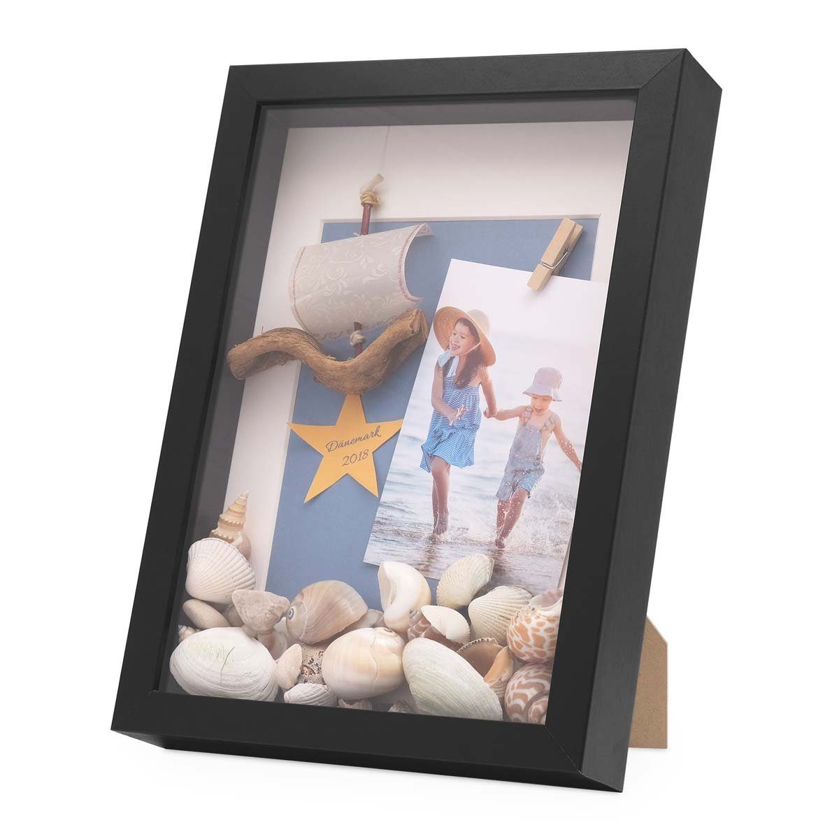 PHOTOLINI Bilderrahmen 3D-Rahmen mit Passepartout / günstig online kaufen