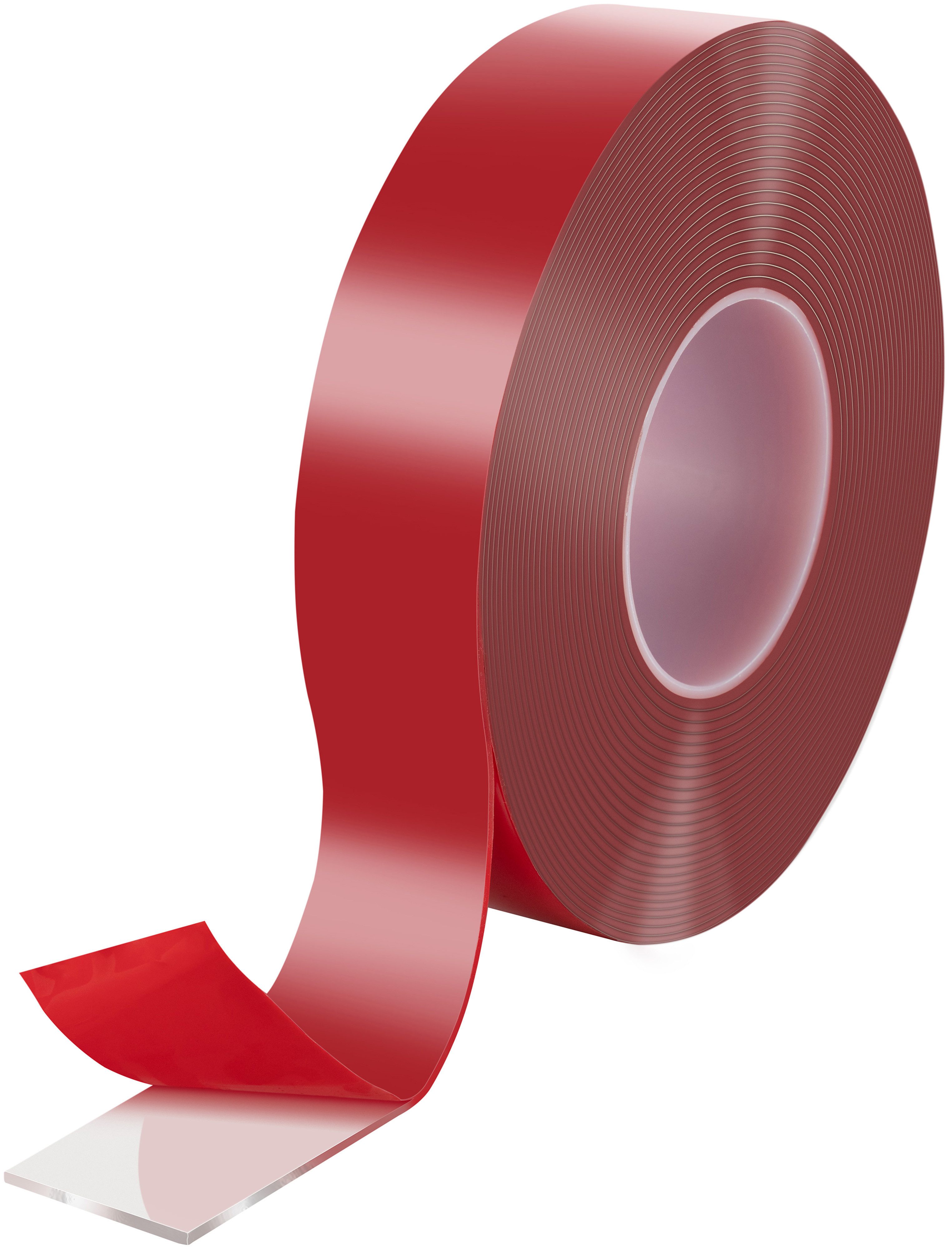 Poppstar Doppelklebeband Acrylklebeband stark, abwaschbar & wiederverwendbar doppelseitiges Klebeband (10 m x 38 mm x 2 mm) Acryl transparent