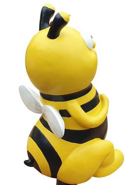 Fachhandel Plus Gartenfigur sitzende Biene lustige Deko, (1 St), handbemalt, Polyresin (Kunstharz)