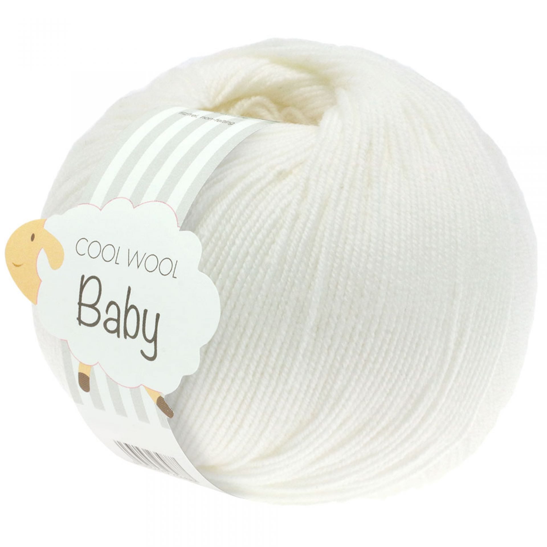 LANA GROSSA COOL WOOL BABY Häkelwolle, 220 m (besonders geeignet für Babystricksachen), 50 g