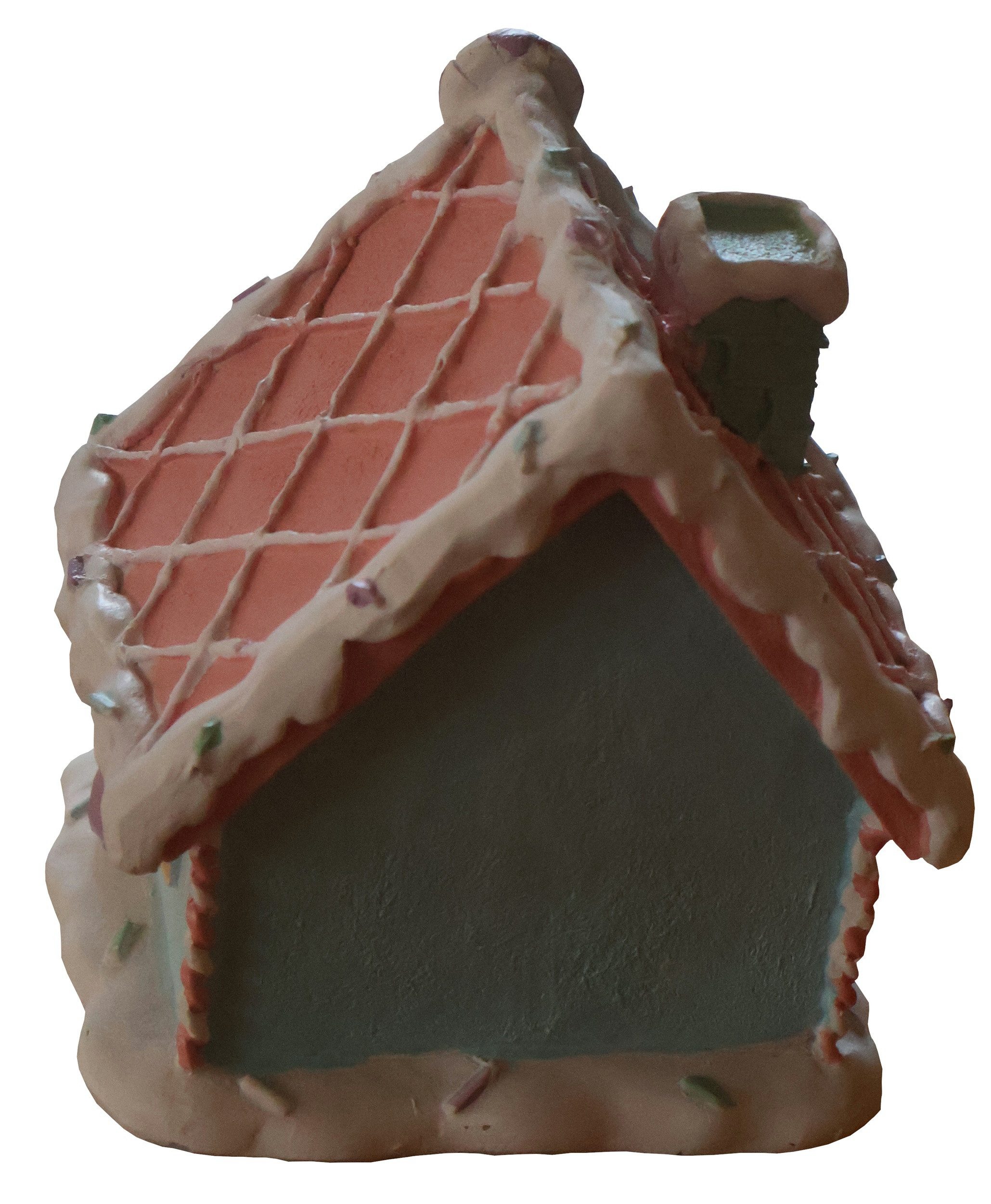 foolonli Weihnachtshaus Lebkuchenhaus 13cm LED Blau Türkis Pfefferkuchenhaus mit Timer X-mas