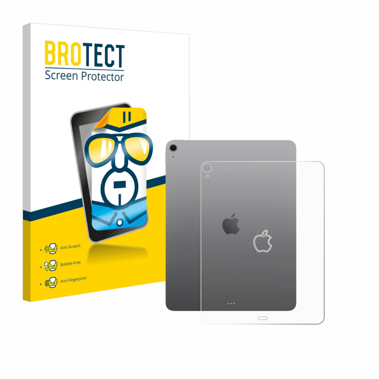 BROTECT Displayschutzfolie Schutzfolie für Apple iPad Air 13" M3 2025 (Rückseite), Displayschutz Schutz Folie Klar Transparent