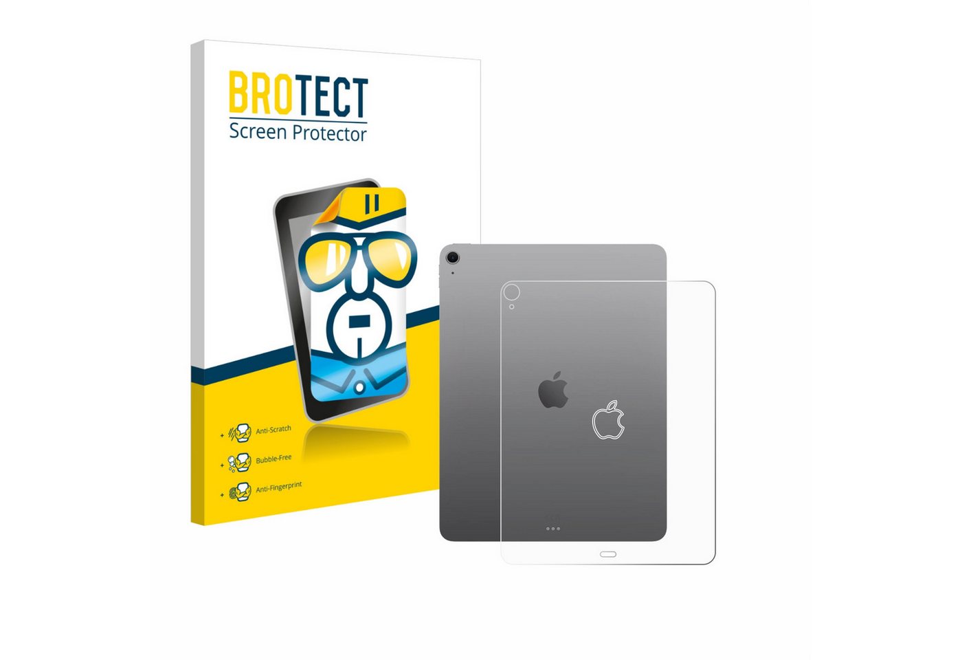 BROTECT Displayschutzfolie Schutzfolie für Apple iPad Air 13" M3 2025 (Rückseite), Displayschutz Schutz Folie Klar Transparent