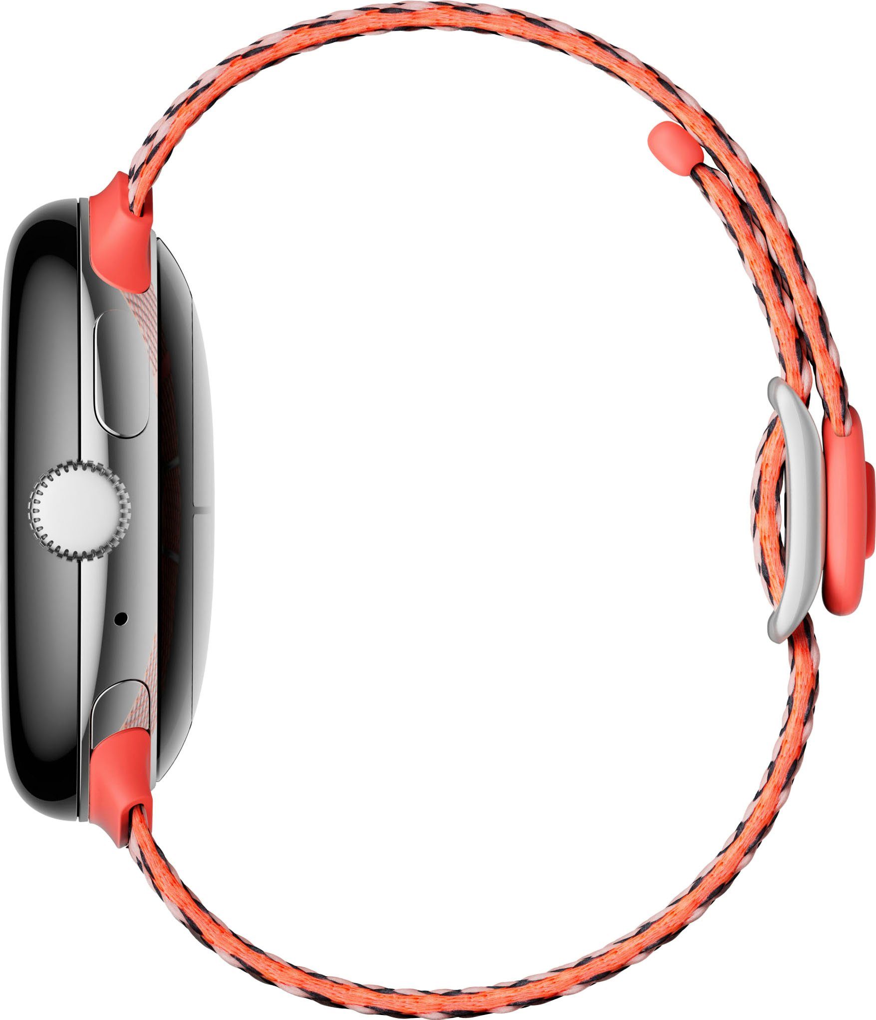 Pixel Google Woven Band Smartwatch-Armband Watch Coral