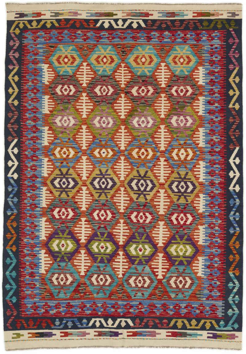 Orientteppich Kelim Afghan 170x243 Handgewebter Orientteppich, Nain Trading, rechteckig, Höhe: 3 mm