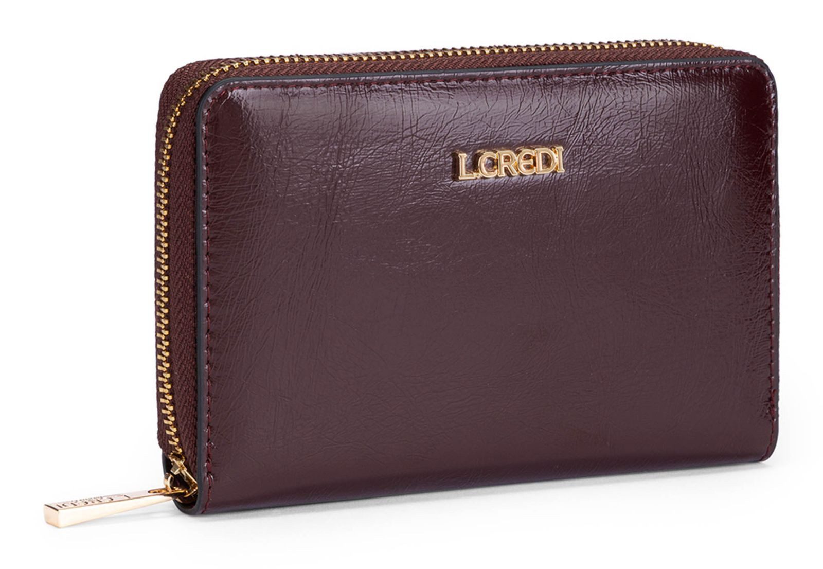 L. CREDI Geldbörse Zip Around Wallet, mit RFID-Blocker Schutz