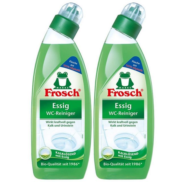 FROSCH 2x Frosch Essig WC-Reiniger 750 ml – Kalklösend mit Essig WC-Reiniger