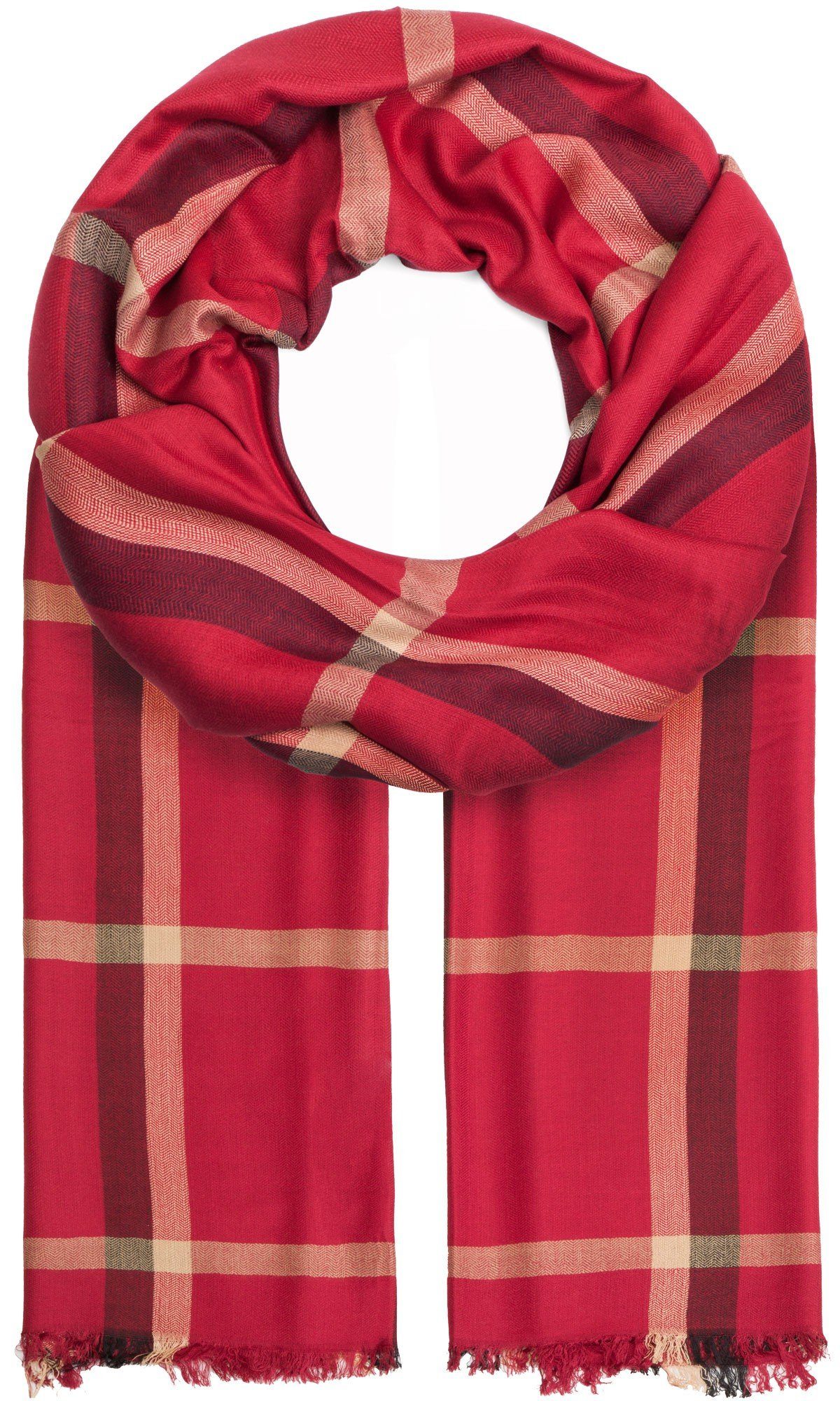 compagno Modeschal, (1-St), XXL Winterschal Karomuster kariert Winter Schal Weihnachten Geschenk