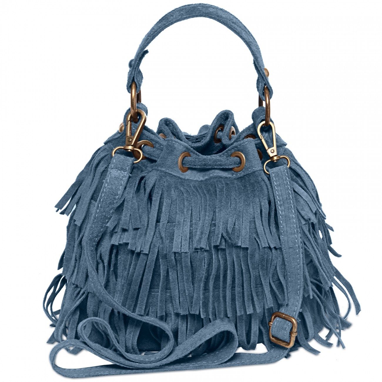 Caspar Henkeltasche CASPAR TL677 Damen Wildleder Fransen Tasche Beutel günstig online kaufen