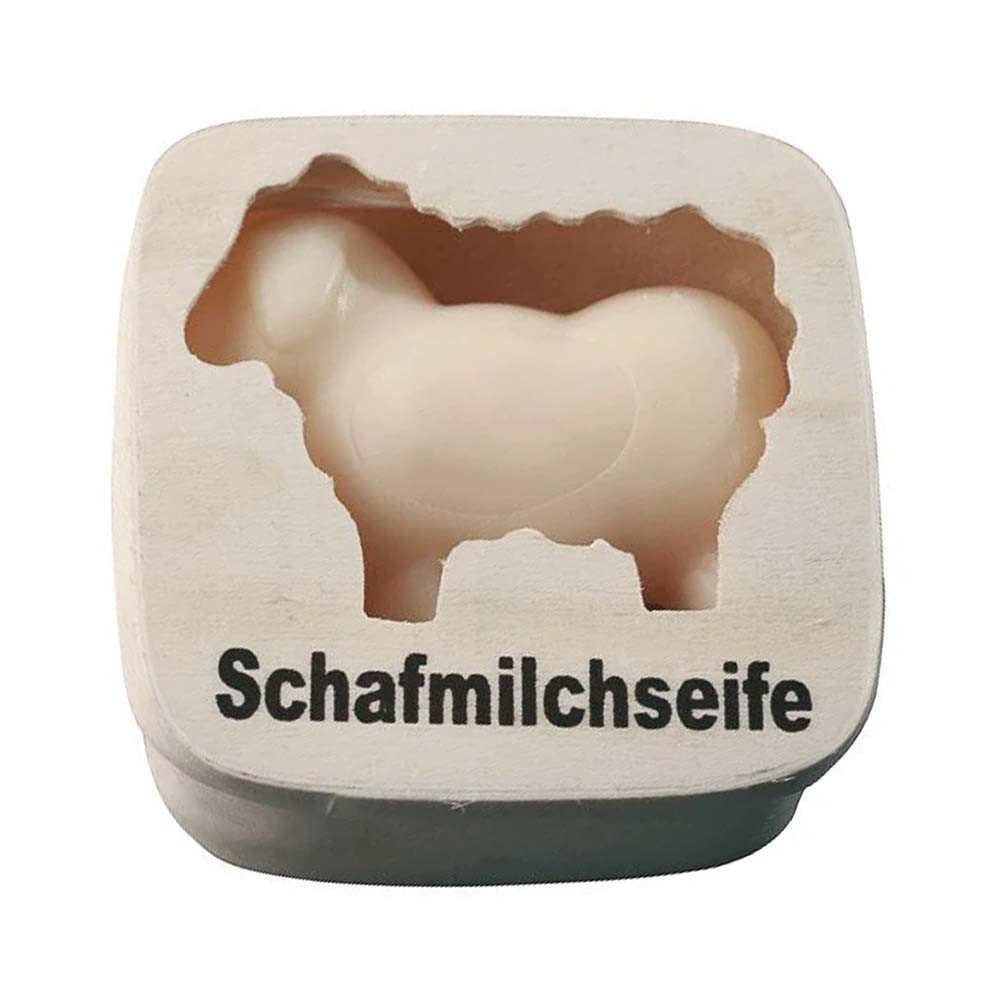 Saling Мылоschale Holzdose Schaf weiß 85g
