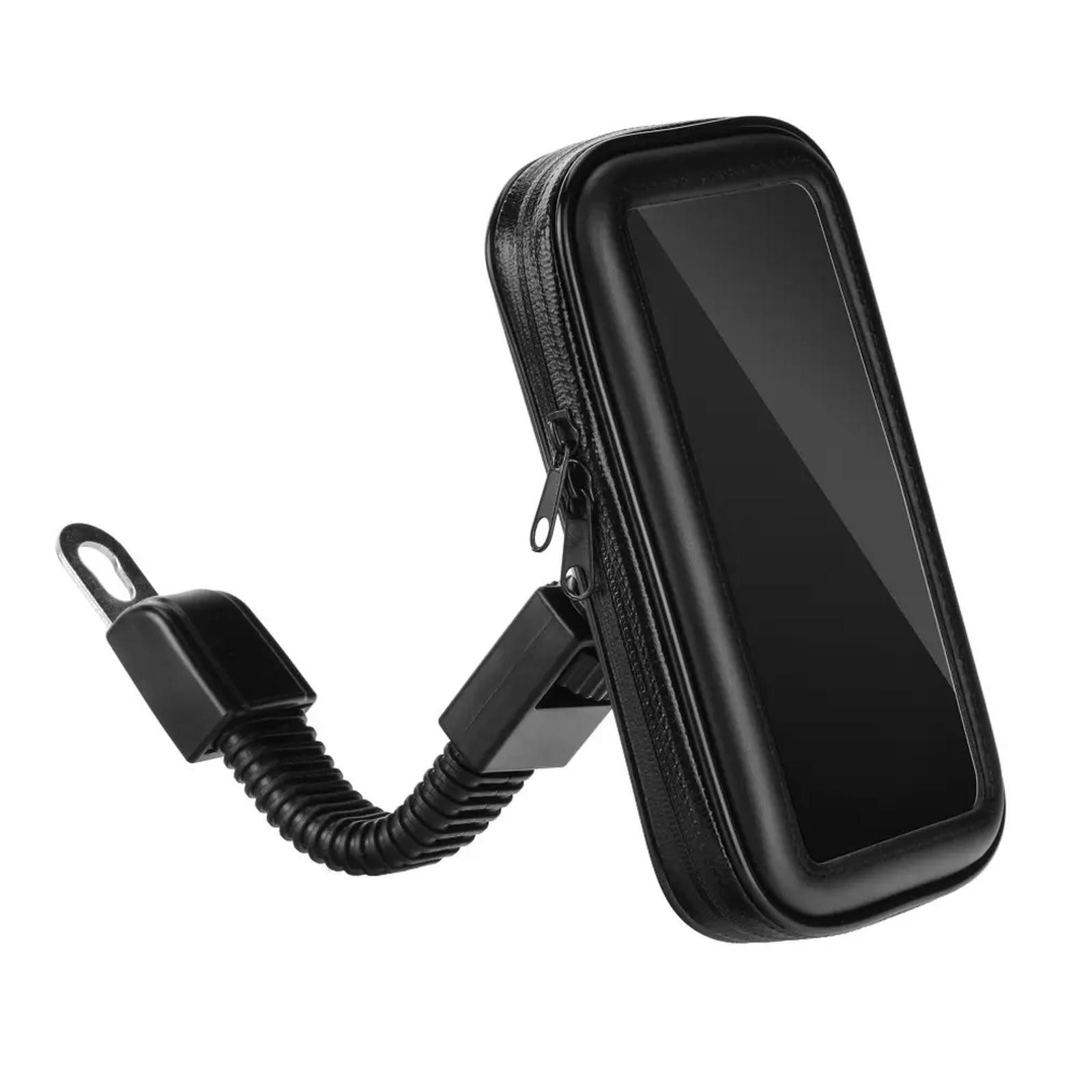 CoolGadget Handy-Halterung Universalhalter Spiegel, (bis 6,3 Zoll, Universal Spiegel Smartphone Halter Motorrad Bike Roller Tasche)