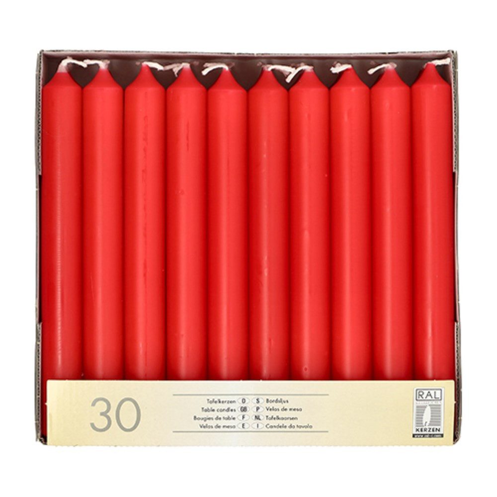 Starpak Tafelkerze 30 Tafelkerzen Ø 2,1 cm · 19,6 cm rot