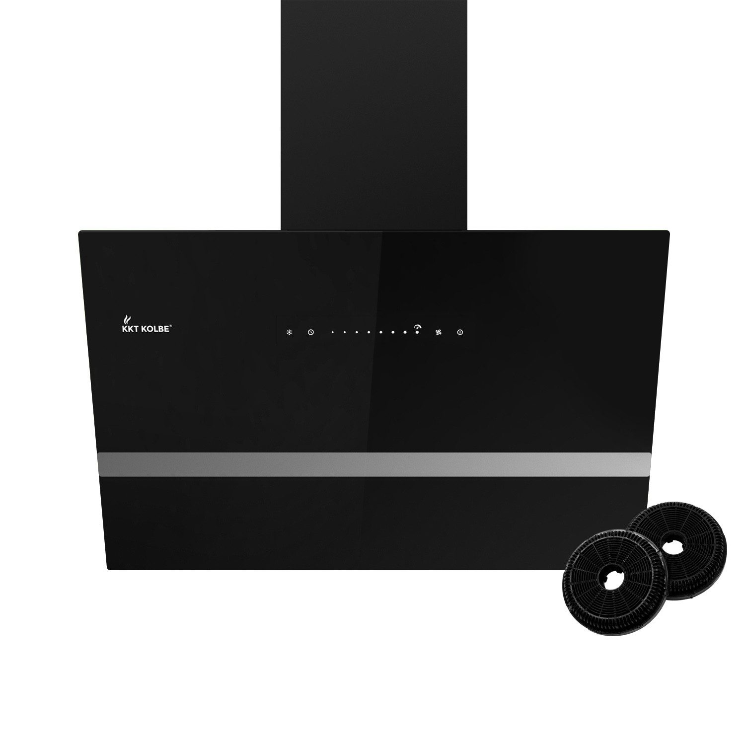 KKT KOLBE Wandhaube Dunstabzugshaube 60cm EASY6005SM RGBW Ambientebeleuchtung Abzugshaube / Abluft / 60cm / Schwarz / Glas / LED / WiFi-App