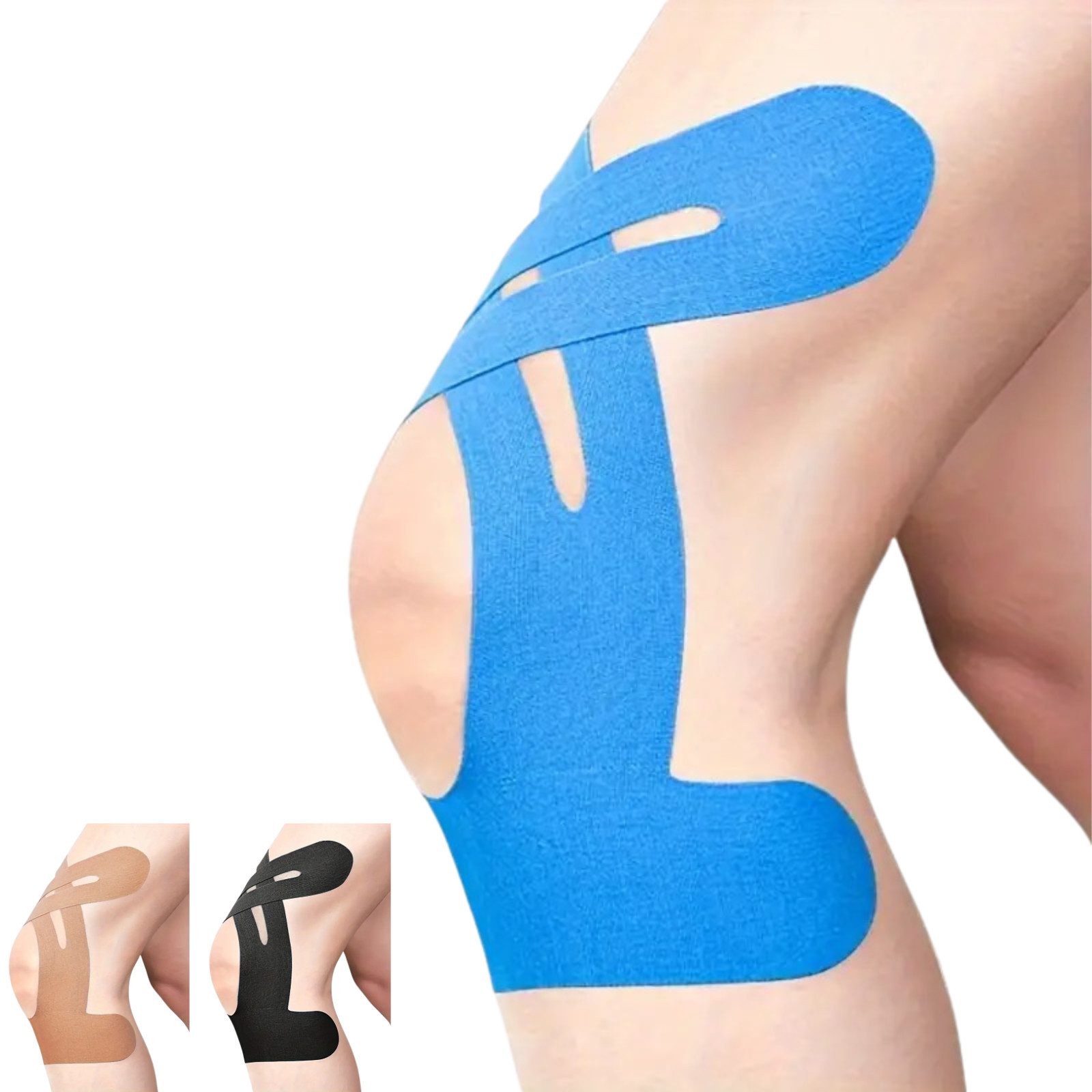 SQAUT® Kinesiologie-Tape 10x PreCut Kinesiotapes Vorgeschnitten für Knie Tape Kniebandage 10x