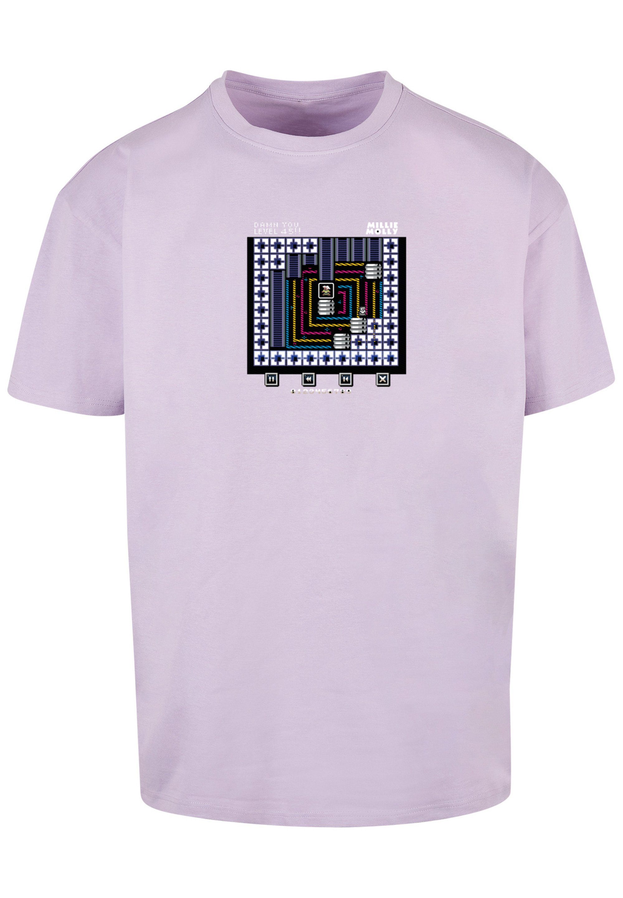 F4NT4STIC T-Shirt Level lilac Millie C64 Gaming SEVENSQUARED Mollie Print 45 Retro