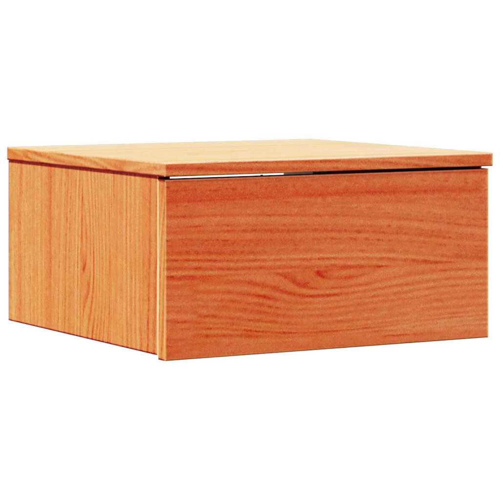 vidaXL Nachttisch 37 x 35 x 18,5 cm Wandmontierter Nachttisch Wachsbraun 37x35x18,5 cm