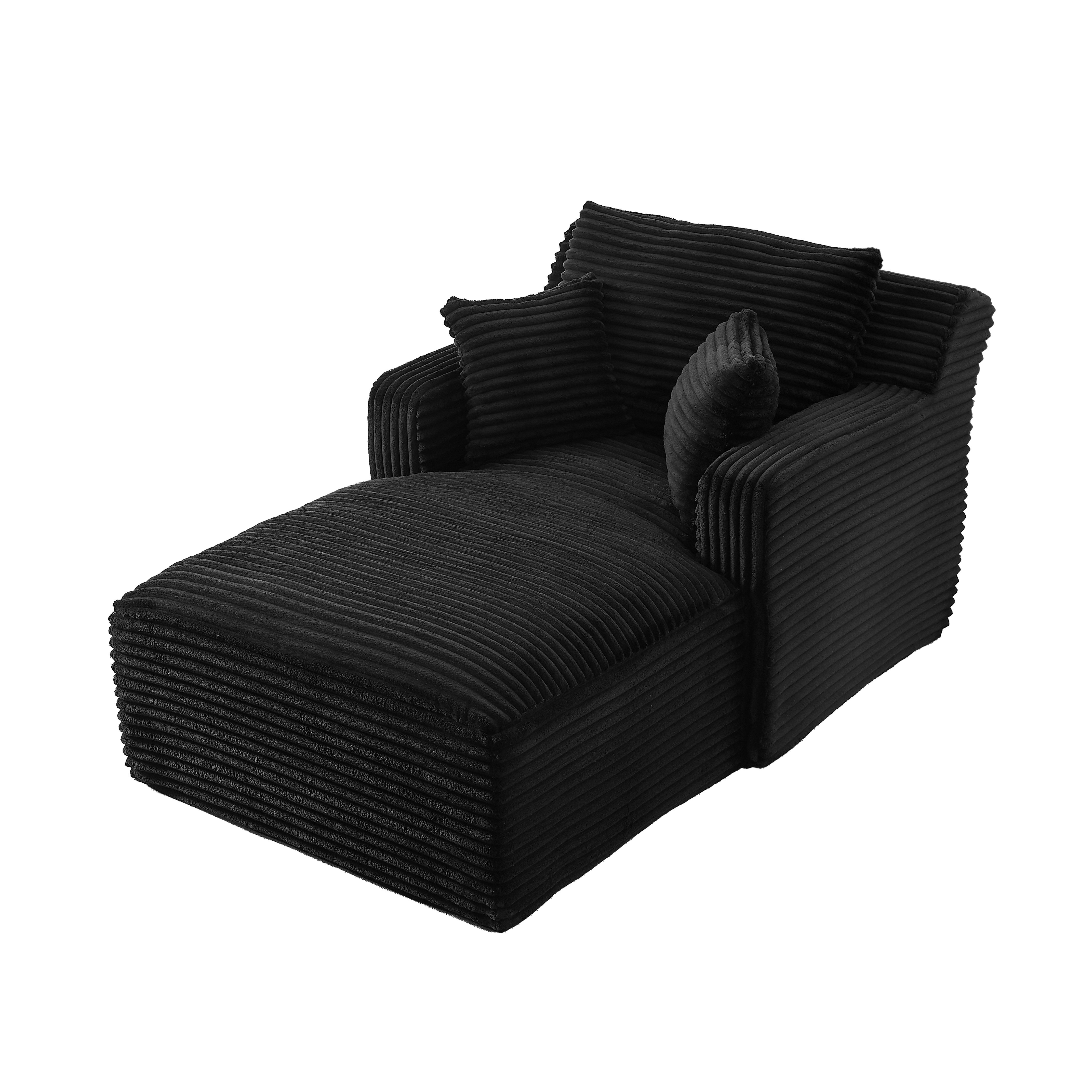 GLP Chaiselongue Bodensofa mit Schlaffunktion, Cord Chaiselongue Relaxsessel Schlafsofa ohne Montage