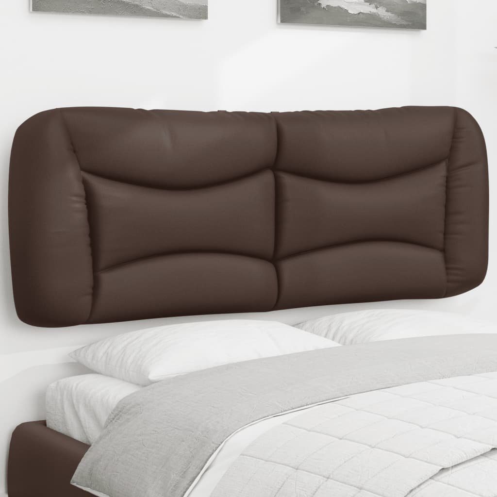 vidaXL Bett Kopfteil-Kissen "Hvar" Braun 120 cm Kunstleder (1-tlg)