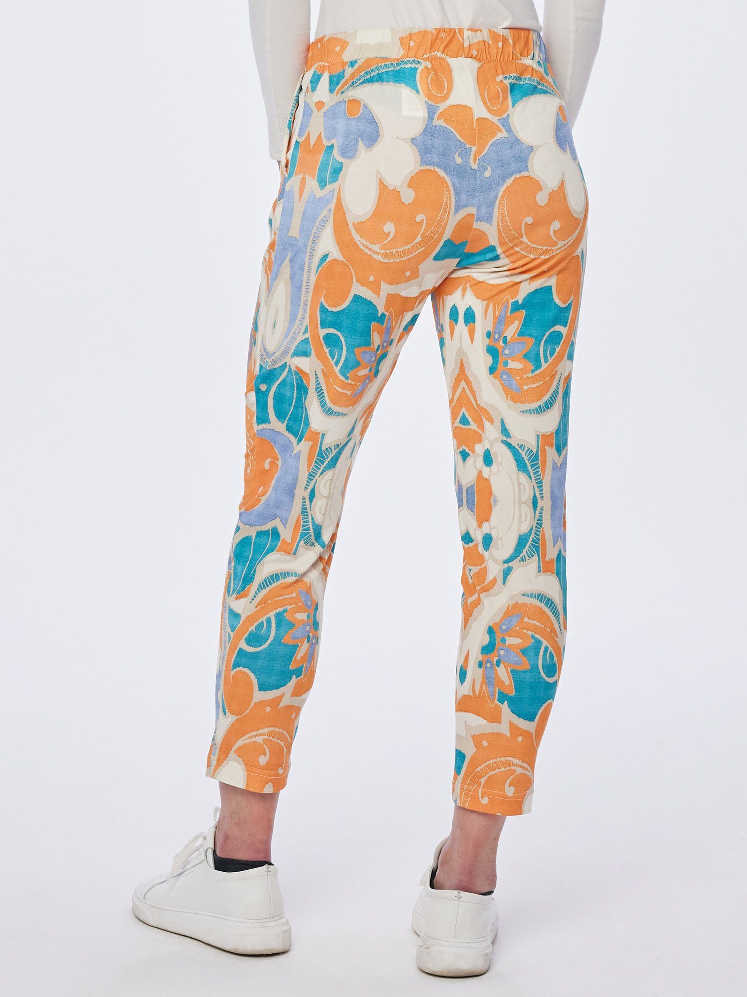 MONACO blue Stoffhose Jerseyhose figurumspielend mit Digitaldruck günstig online kaufen