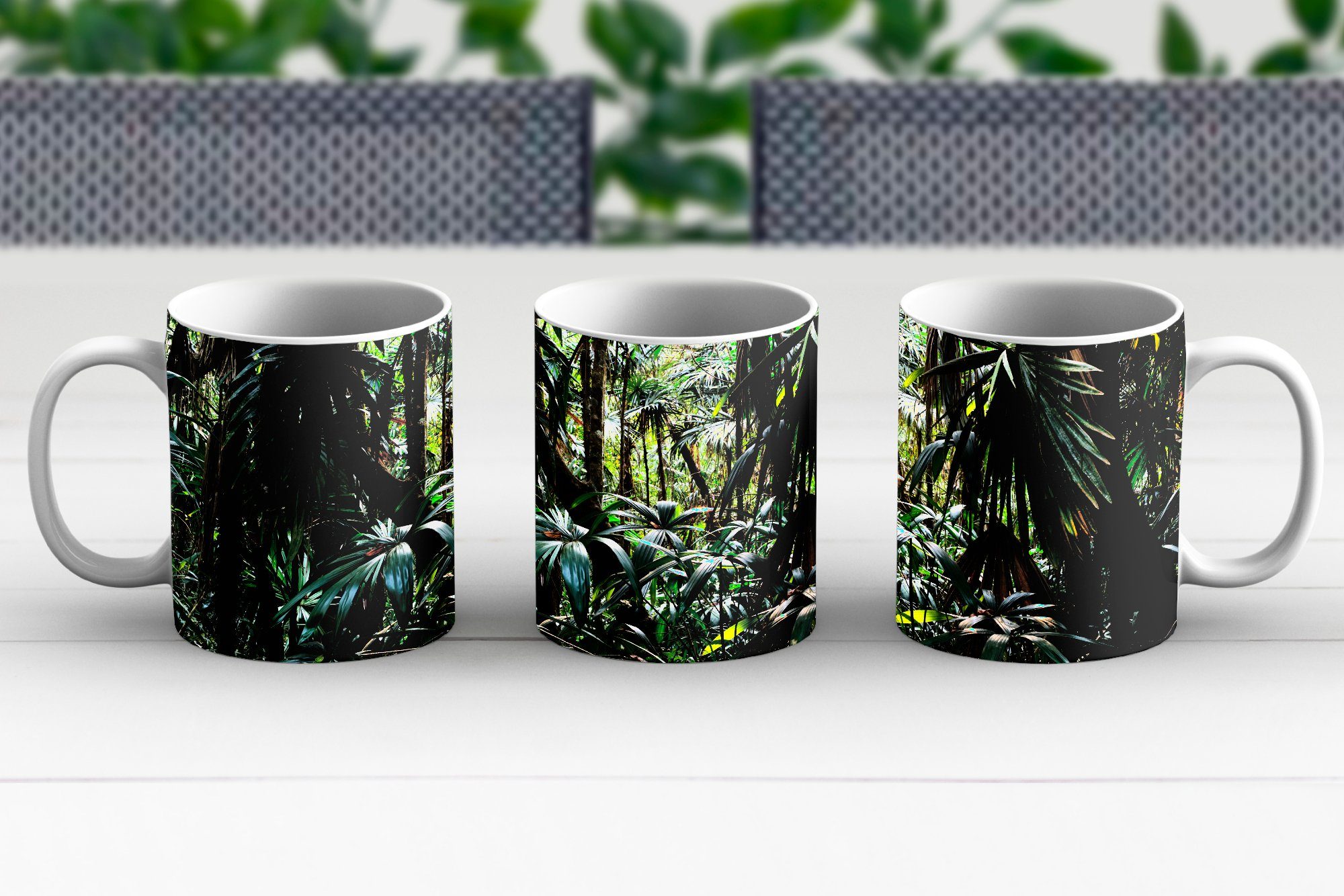 MuchoWow Kaffeetassen, im Pflanzen Regenwald, Teetasse, Becher, Keramik, Tasse Geschenk Teetasse,