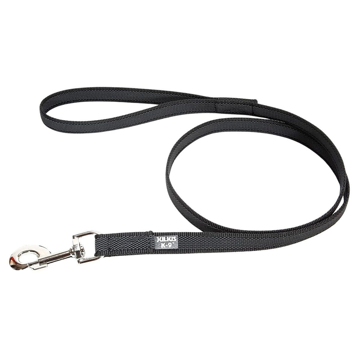 Julius-K9 Hundeleine Leine Super Grip mit Handschlaufe schwarz/grau