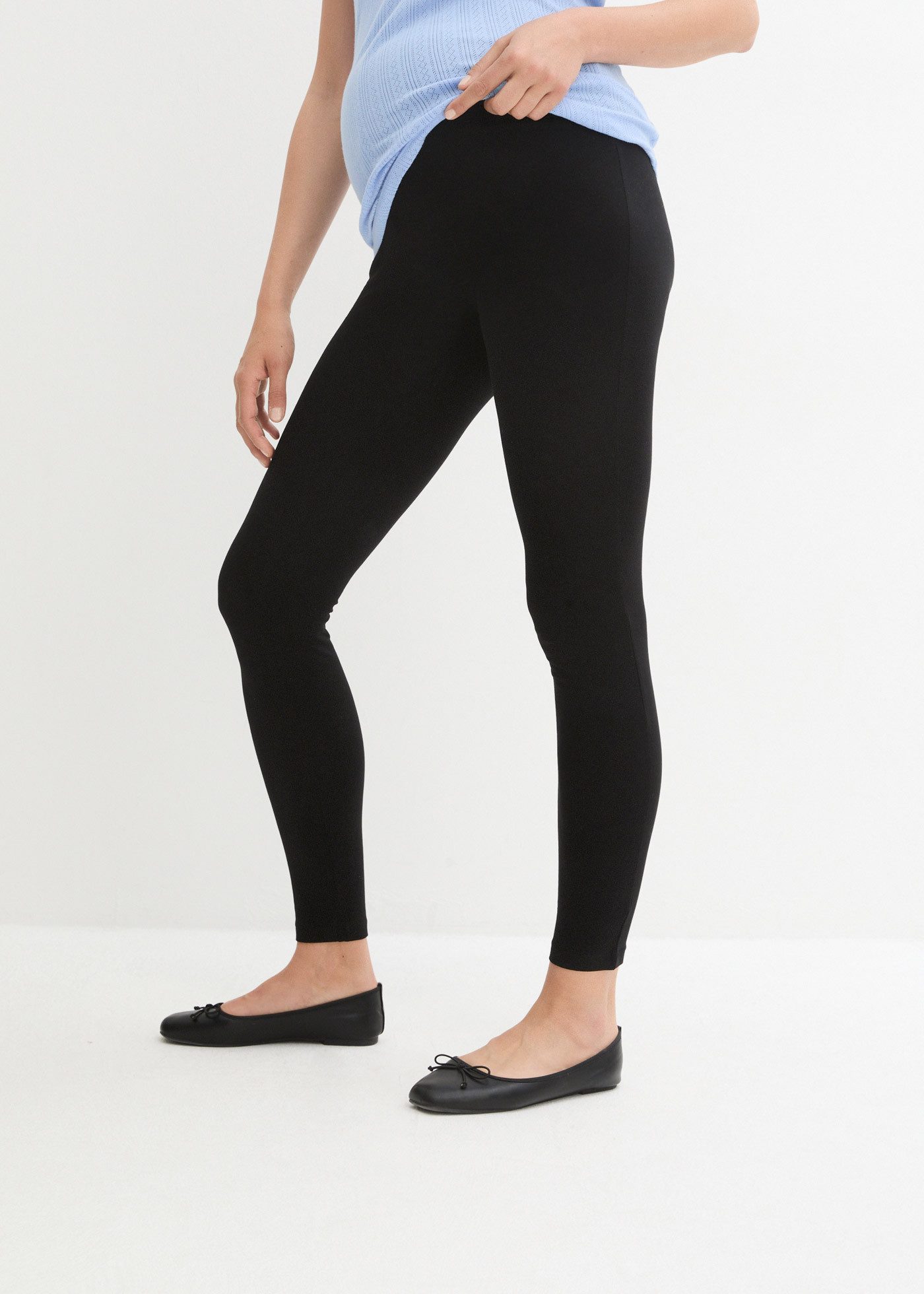 bonprix Umstandsleggings aus Stretch-Jersey mit hohem Baumwollanteil, Slim Fit