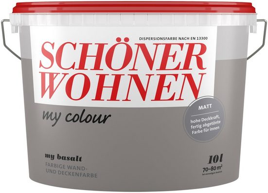SCHÖNER WOHNEN-Kollektion Wand- und Deckenfarbe »my colour - my basalt«, matt, 10 l