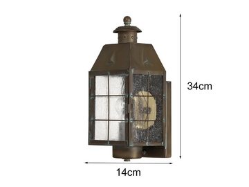 meineWunschleuchte LED Außen-Wandleuchte, LED wechselbar, warmweiß, Fassaden-beleuchtung Haus-wand & Hauseingang Landhausstil, Höhe 34cm