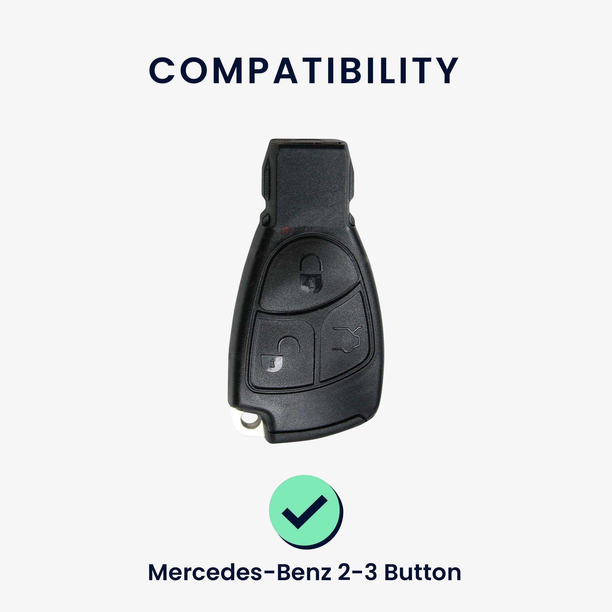 kwmobile Schlüsseltasche Autoschlüssel Benz, für Mercedes Hülle Schlüssel Cover Case Schlüsselhülle